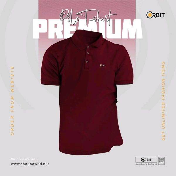 Premium Maroon Polo T-shirt