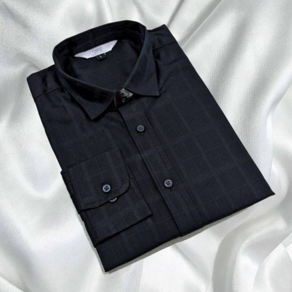 Premium Stylish Indian fabric Black Shirt
