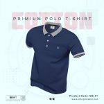 Premium Lite Navy Blue Cotton Polo T-Shirt