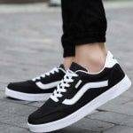 Premium & Fashionable Black Fabric Sneaker SN116