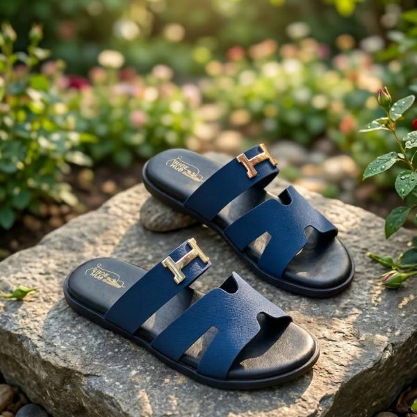 Premium H- LINE essential blue color slide for Punjabi wear.