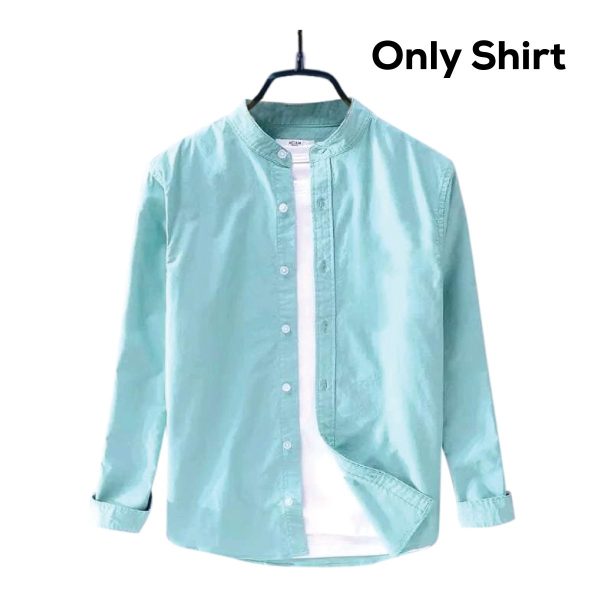 Men's Solid Colour Ban color Shirt-3108