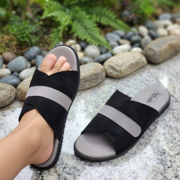 slide sandels black ash punjabi shoes for men.