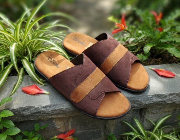 lide sandels brown and cochlate shoes for men.