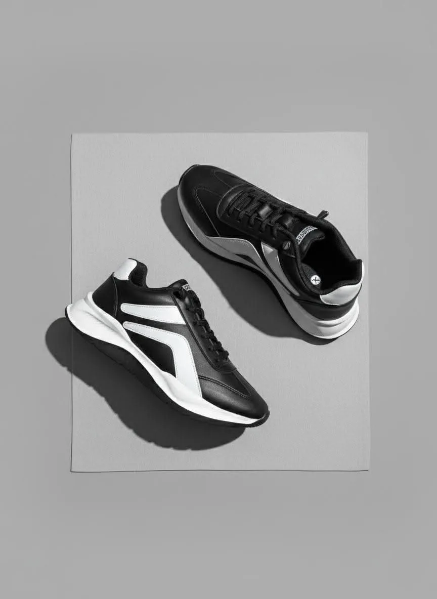 Men’s sneakers lace free design (black) shoes classical design. - Image 4
