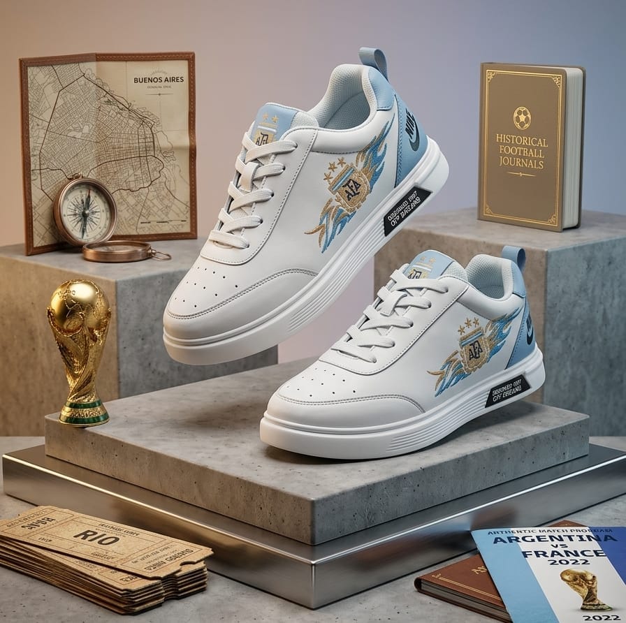 ooo FAN EDITION ARGENTINA classic lightweight lace up sneakers - Image 1