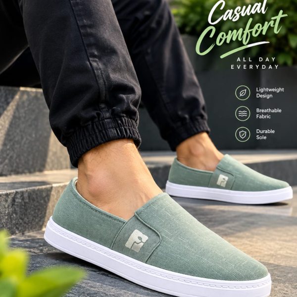 AERO FLEX slip on ash finelook design rubber sool sneakers for men