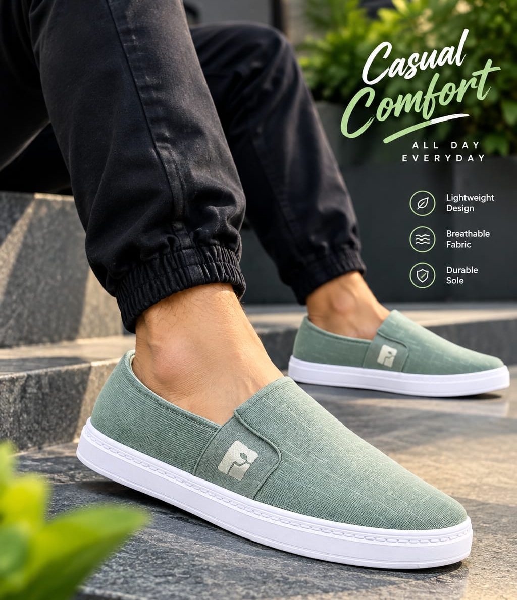 cxxx AERO FLEX slip on ash finelook design rubber sool sneakers for men - Image 1