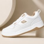 Red tape cream colour bond street lace up sneakers for men.